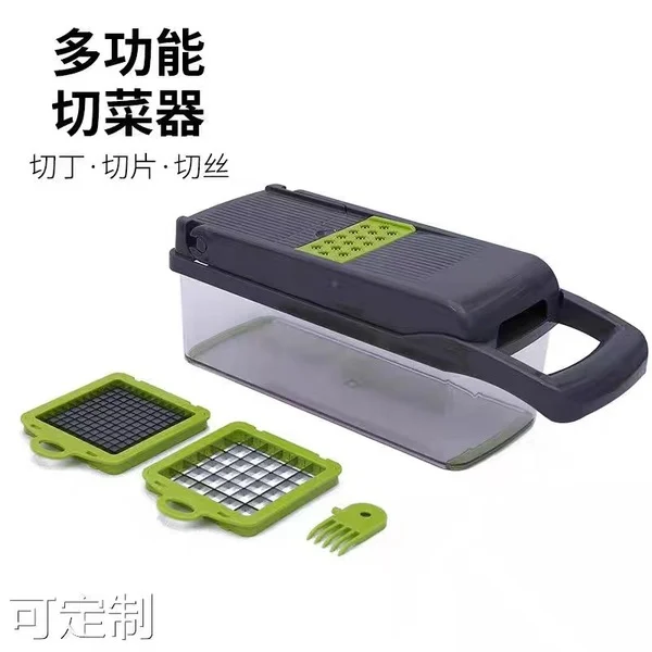 16 in 1 Multifunction Vegetable Cutter with Square Basket – Portable Chopper, Slicer & Grater - Image 3