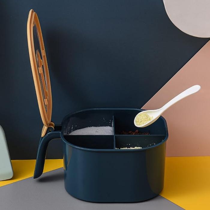 Stylish 4 Grid Kitchen Spice Box