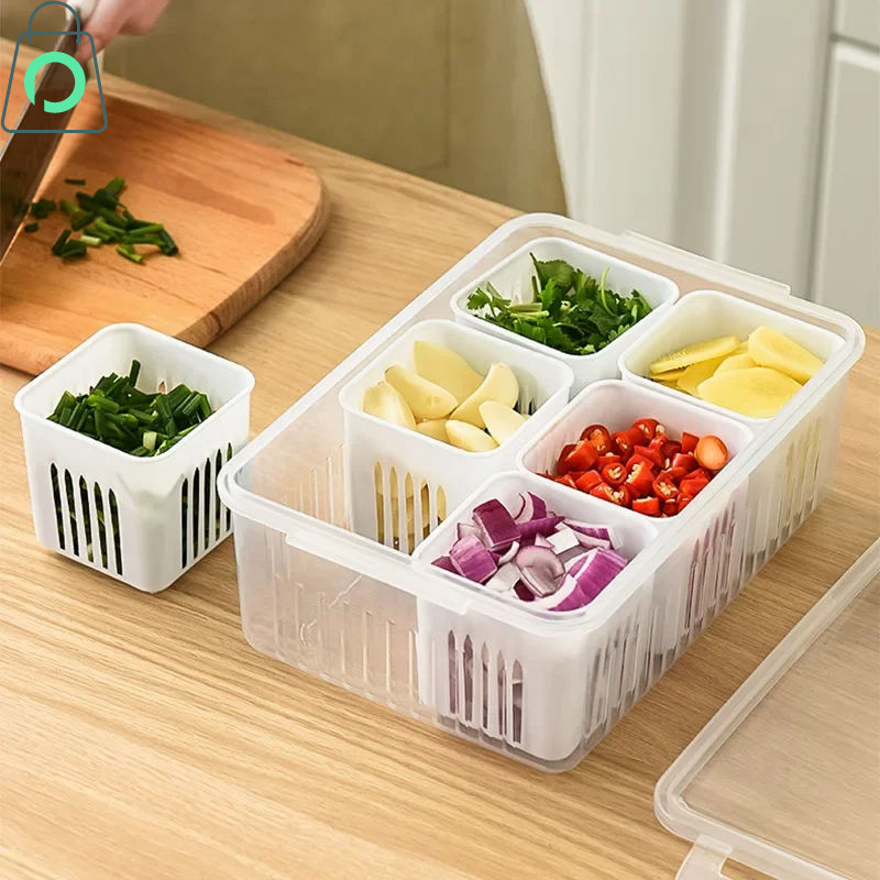 Premium Fridge Storage Box for Vegetable and Fruit Organizer