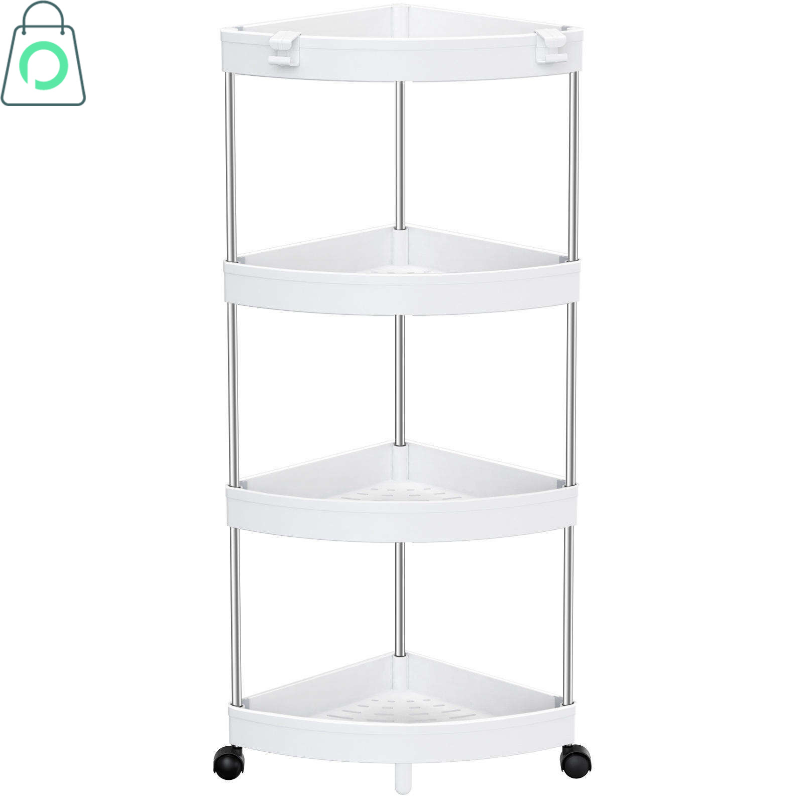 Premium 4 Layer Corner Trolley Rack for Kitchen and Bathroom
