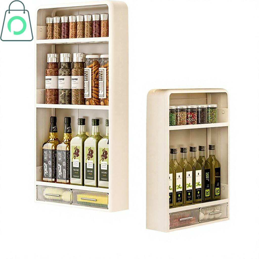 Wall Mounted Kitchen Storage Rack | মাল্টি লেয়ার কিচেন অর্গানাইজার - Image 2
