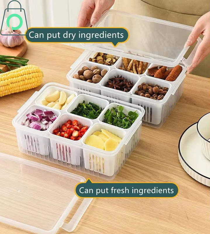 Premium Fridge Storage Box for Vegetable and Fruit Organizer