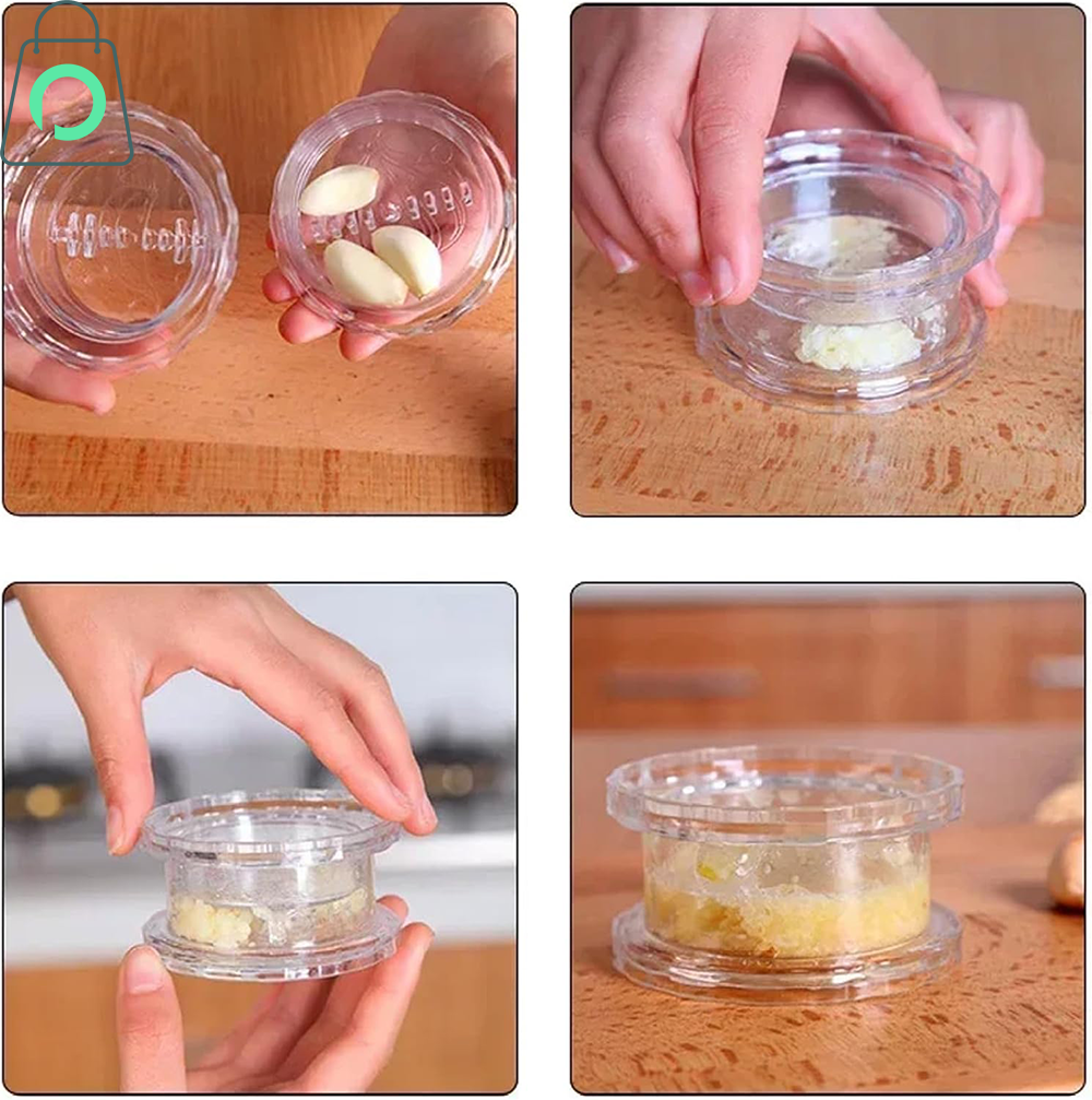 Transparent Manual Food Crusher Kitchen Choppe