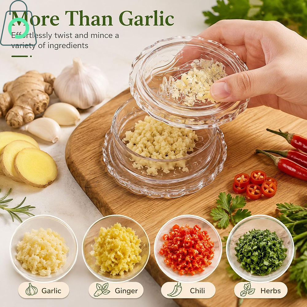 Transparent Manual Food Crusher – Mess-Free Kitchen Chopper - Image 3