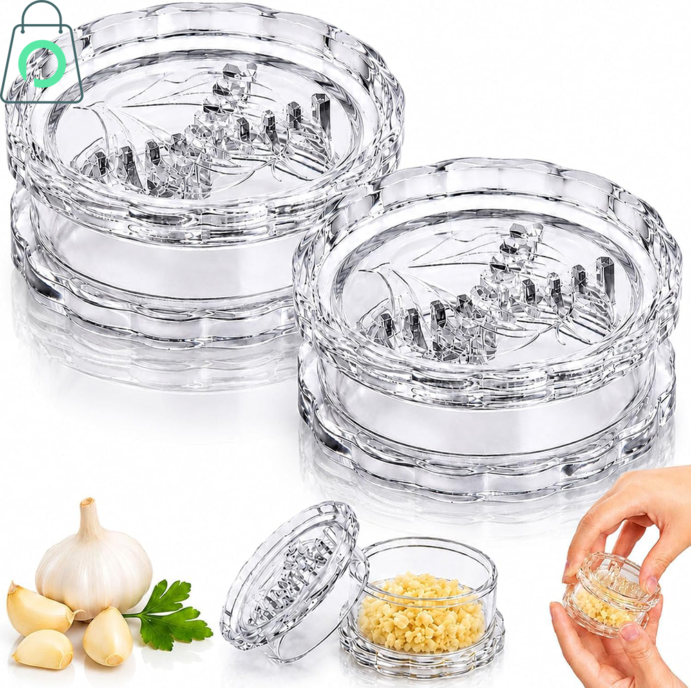 Transparent Manual Food Crusher Kitchen Choppe