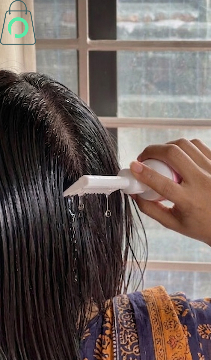 Smart Hair Oil Applicator Bottle – Scalp Massage Comb