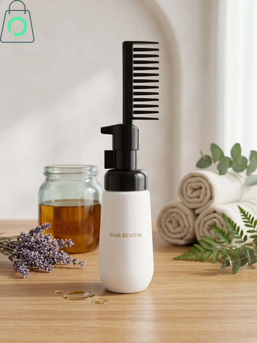 Smart Hair Oil Applicator Bottle – Scalp Massage Comb