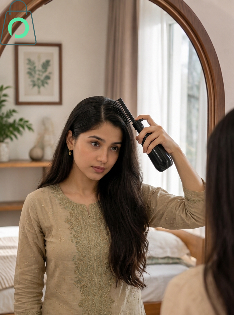 Smart Hair Oil Applicator Bottle – Scalp Massage Comb