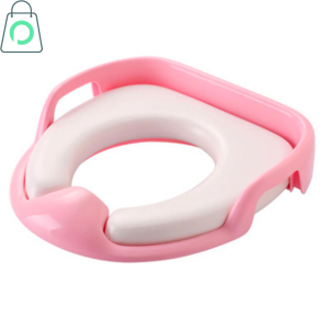 Baby toilet training seat in pink and blue